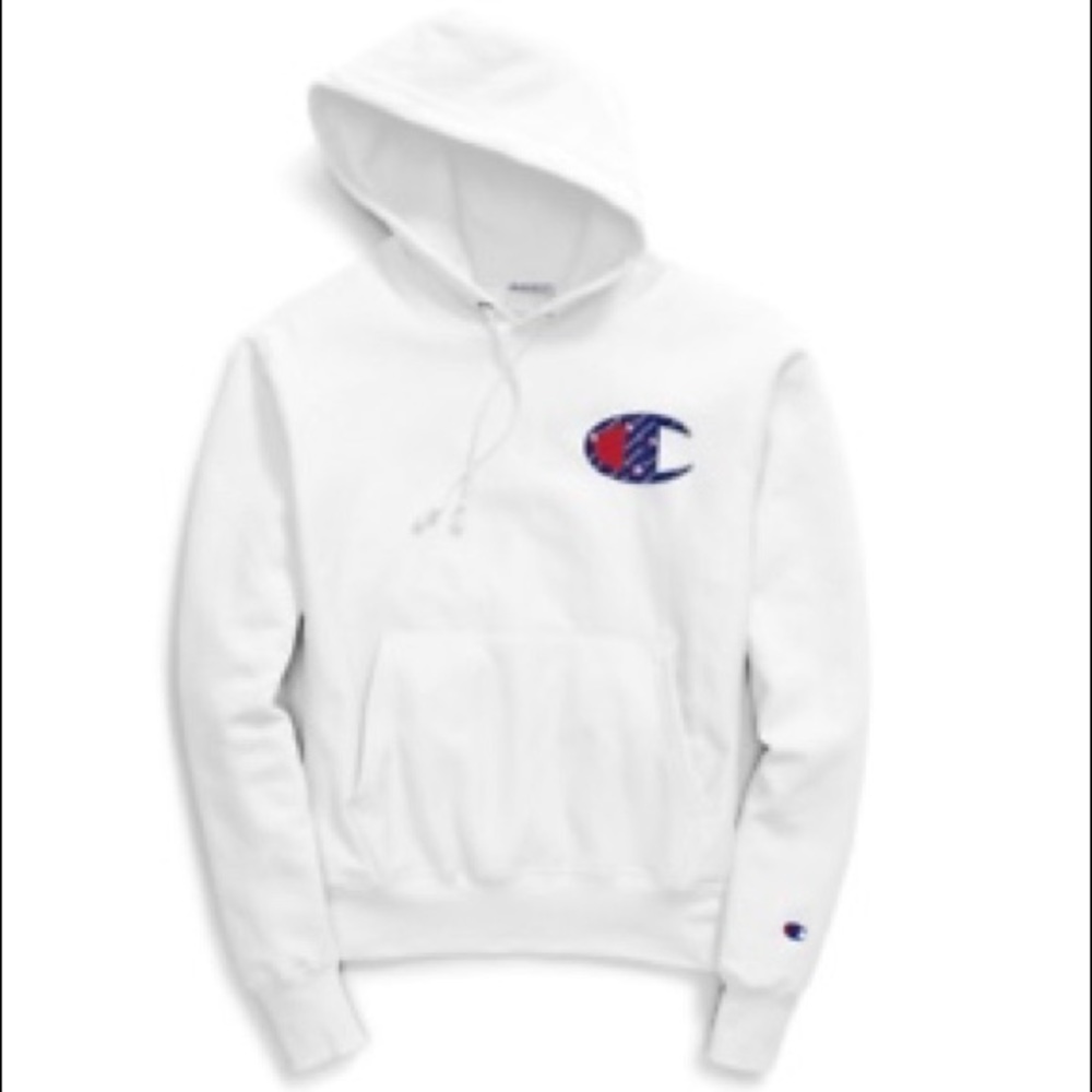 White mens large Champion Hoodie